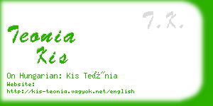 teonia kis business card